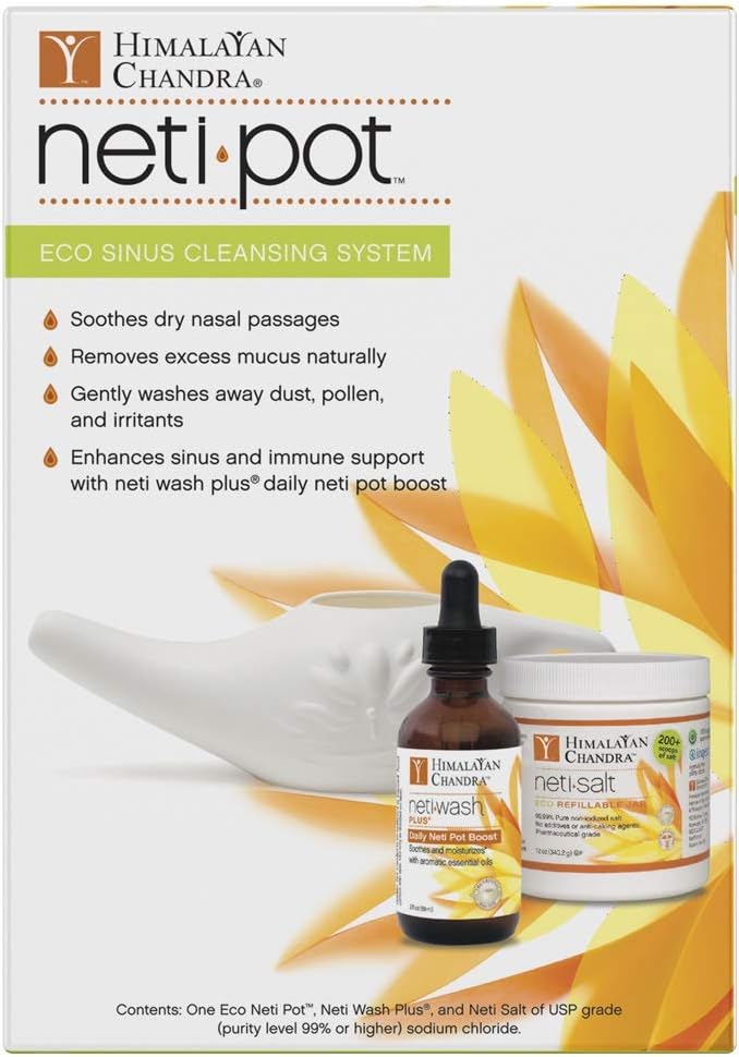 Himalayan Chandra ECO Neti Pot Complete Sinus Cleansing System Starter Kit