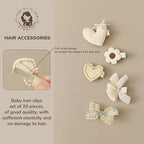 20 PCS Toddler Hair Clips 2.4 Inch Baby Girl Hair Bows Fully Covered Barrettes Infant Hair Accessories for Babies and Kids