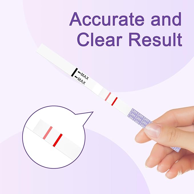 Ovulation Test Strips with Cups, Amazewell Ovulation Strips Fertility Test for Women Ovulation Predictor Kit for Home, 50pcs LH Test Strips Ovulation Kit Bulk+ +1 Urine Cup, Easy Grip, High Accuracy