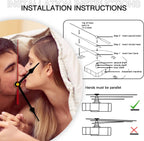 Generic Custom Clocks for Walls Personalized Clocks with Picture That PVC Customized Round Silent Clock for Living Room Wedding Friend Family Lover, 12inch-30cm