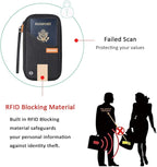 defway Passport Holder Travel Wallet - Family Passport Holder of 4, RFID Blocking Passport Wallet for Men Women, Travel Essentials for Flying, BLACK