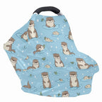 Binienty Cute Otter Nursing Cover Baby Car Seat Covers Soft Breathable Infant Carseat Canopy for Moms