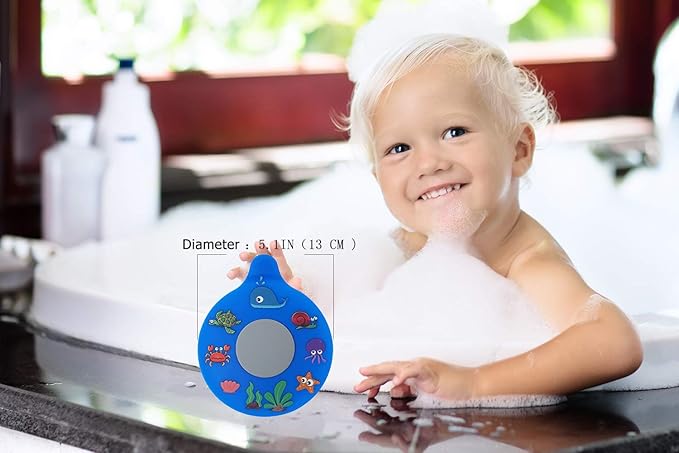 Bathtub Drain Stopper, Silicone Tub Stopper Plug, Universal Bath Drain Cover, Kids Tots Babies Gift (Blue Turtle)