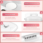 Fisca Baby Bottle Sterilizer and Dryer, 5-in-1 Large Capacity Bottle Sanitizer and Dryer, 2 Layers Compact Baby Bottle Electric Steam Sterilizer and Dryer for Baby Bottles, Pacifiers, Pump Parts