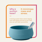 NumNum Baby Bowl & 2 Pack GOOtensils Baby Spoons, Suction Bowls for Baby 4+ Months, Extra Strong Non-Slip Suction, 100% Food-Grade Silicone, BPA-Free, Microwave & Dishwasher Safe (Mauve)