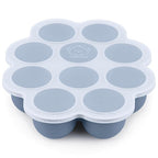 KeaBabies Silicone Food Freezer Trays with Lid, 2oz x 10 Pods Baby Food Storage Containers, Easy Puree Meal Prep, Breast Milk Silicone Freezer Molds, Dishwasher, Microwave Safe, BPA-Free (Slate)
