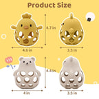 Baby Teething Toys Silicone Teethers - Babies Toys Chew Toys Food Grade Silicone for Sucking Needs, BPA Free for 0-6 6-12 Months(Yellow White)