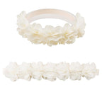 Baby Girl Nylon Headbands Flower Hair Bows Accessories-Elastic Hair Band Crown Handmade FLoral Wraps Birthday Gifts for Girls Newborn Infant Toddler 3Pcs