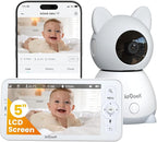 ieGeek Baby Monitor with 5" HD Screen, 2K Camera & Night Vision – WiFi/No-WiFi Dual Mode, PTZ, Cry/Motion Detection, 2-Way Audio, Temp/Humidity Sensor, Auto Tracking, Secure App & Remote Contro