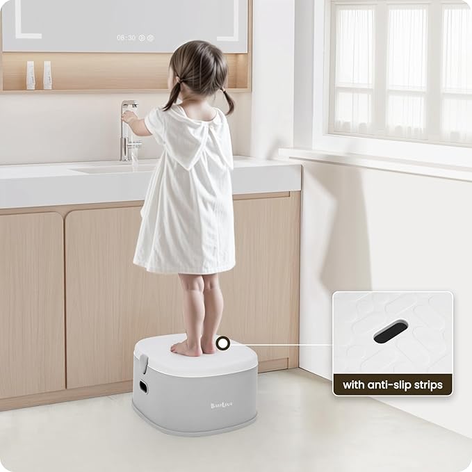 3 in 1 Potty Training Toilet, Toddler Potty Training Seat, Baby Potty Trainning Step Stool, Potty Trainer for Boys and Girls, Gray