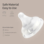 Pigeon Silicone Nipple (M) with Latch-On Line, Natural Feel, 3+ Months, 4 Counts