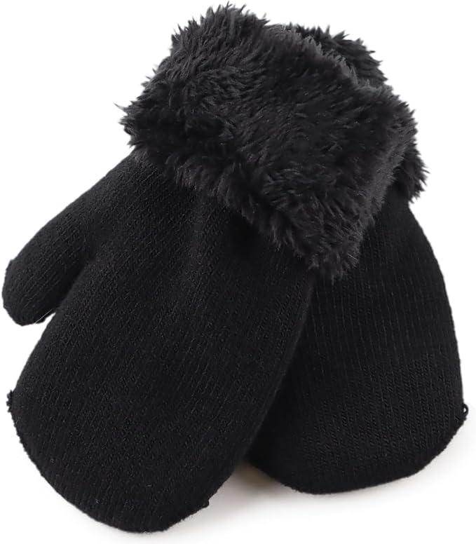 PESAAT Baby Girl Mittens Fleece Toddler Boy Mittens Warm Kids Winter Gloves Unisex Cold Weather Baby Gloves