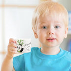 Kids Feeding Set 5 Pcs, Tableware Set for Toddlers Includes Plate Bowl Cup Fork and Spoon Utensil Flatware, Kids Flatware Set Dishwasher Safe, BPA Free (Panda)