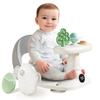 Baby Bath Seat for Babies 6 Months & Up Bath Seats for Babies Sitting Up Non-Slip Infant Bathtub Chair with Suction Cups & Water Thermometer for Toddlers Sitting Up, Easy to Clean (Gray)