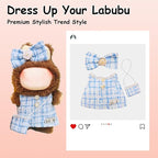 5 Complete Style Clothes Sets for 17cm Dolls - Hat & Overalls Dress Up Outfit for 17cm 15cm Dolls,Designer Outfits Bundle with Luxury/Cute/Sporty Themes, Gift for Doll Lovers (Trendy, 17cm/15cm)