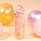 Zak Designs Harmony Disney Princess Water Bottle for Travel or At Home, 20oz Stainless Steel with Straw Lid and Vacuum Insulation (Ariel, Aurora, Belle, Cinderella, Jasmine, Moana, Rapunzel, Tiana)