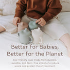 Silicone Sippy Cups with Easy Grip Transition Handles and a Soft Spout. A Non Toxic No Spill Unbreakable Training Cup 150ml/5oz |2-PACK Pink and Cream|