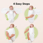 Baby Swaddle Sleep Sacks with Zipper - 3-Pack Swaddles for Newborns 3-6 Months, Infant, Baby Girls, Boys, Soft & Durable Newborn Sleep Sack, Easy Diaper Change Swaddling Blanket (Sage, L)