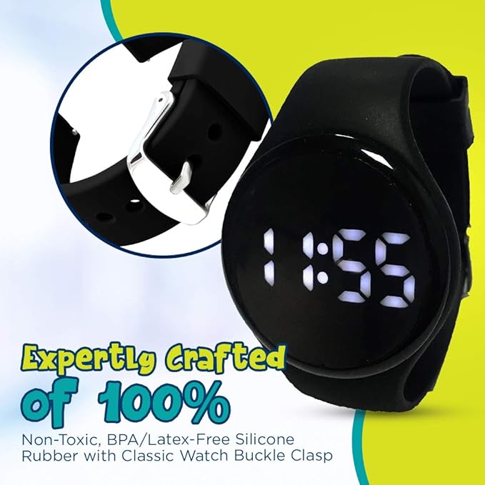 Premium Potty Training Watch - Toilet Training Timer - Rechargeable Water Resistant Digital Watch Reminder to Go - Vibrates and Plays Music Keeps Your Child Entertained at Potty Time