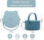 Silicone Snack Cups for Toddlers, Kids Snack Containers No Spill, Baby Treat Holders with Handle Dust Proof Lid, 2 Pack Dishwasher Safe and BPA Free 9 oz