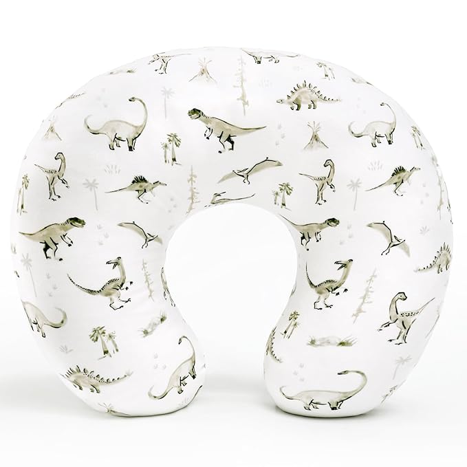 GRSSDER Nursing Pillow Cover Stretchy Minky Removable Nursing Covers for Breastfeeding Pillows, Ultra Soft Comfortable Slipcover for Boy and Girls, Stylish Pretty Dinosaur