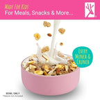 Elk and Friends Kids Porcelain Bowls| Kids/Toddler/Baby Feeding | Microwave & Dishwasher Safe | Non slip | Cereal/Soup/Snack Dishes & Dinnerware | 2 Pack