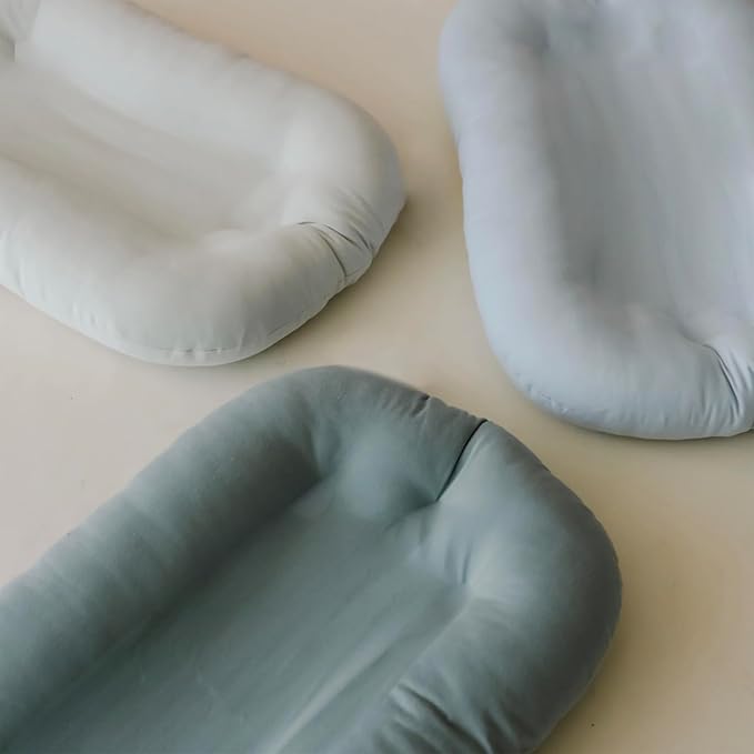 Baby Lounger - Snuggle Cozy Me Infant Lounger for Newborns | Breathable & Soft, Portable Awake-Time Pad, Essential Baby Gift- Yellow (Lounger Cover Included)