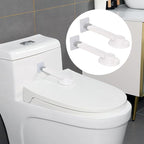 Baby Toilet Safety Locks (2 Pack)| Childproof Toilet Seat Lock | Baby Safety Products | Baby Proofing Kit | Prevents Toddlers from Opening Toilet Lids | 3M Adhesive and Tool-Free Installation（White）