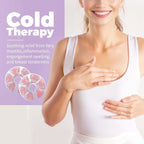Breast Therapy Ice Packs, Hot and Cold Breast Pads, Breastfeeding Essentials Large Gel Bead Packs for Moms, 2 Pack (Pink, M)
