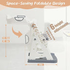 Potty Training Toilet Seat for Toddlers,2 in 1 Toddler Toilet Seat with Steps, Grey Adjustable Toddler Seat for Boys Girls,with Anti-Slip Steps Splash Guard Safety Handles.