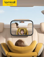 Lamicall Baby Car Mirror for Backseat - [2025 Safest Triangle Hook Clip] Acrylic Car Seat Mirror for Rear Facing, 360° Rotation & Wide Clear View, 3S Quick Install, Newborn Baby Essentials Accessories