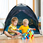 Magnetic Kids Play Tent - Imaginative Popup Space Tent for Indoor/Outdoor Fun - Galaxy Dome Playhouse for Boys & Girls - Perfect Kid's Gift - 47" x 47" x 43"