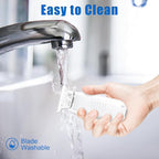 SweetLF Hair Clippers, Silent Cordless Hair Trimmer, Mini Hair Cutting Kit with 3 Guide Combs, USB Rechargeable, Portable, White