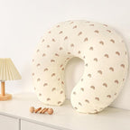 Hooyax Muslin Nursing Pillow Covers 2 Pack, Soft and Breathable Nursing Covers for Breastfeeding Pillows, Adorable Infant Feeding Pillow slipcover for Baby Boy and Girls (Brown Rainbow)