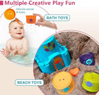 LTKFFFdp Baby Stacking Toys for Toddler 1-3, Nesting Cup Shape Sorter for Infant 6 to 12-18 Month, Learning Stackable Block, Birthday Gift for Girl Boy 9 Month