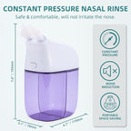 Nasal Irrigation System with 30 Saline Packets, Sinus Rinse Machine, Nose Sinus Cleaner Machine with Water Tank & Waste Collection Tank - Violet
