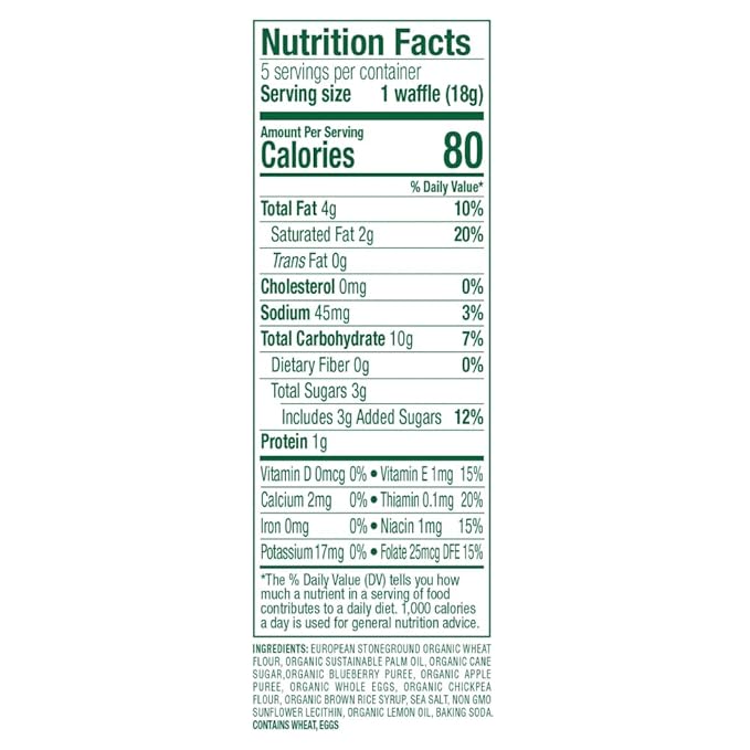 Sprout Organics, Toddler Snacks, CoComelon Blueberry Apple Wafflez, Single Serve Waffles, 50-Count