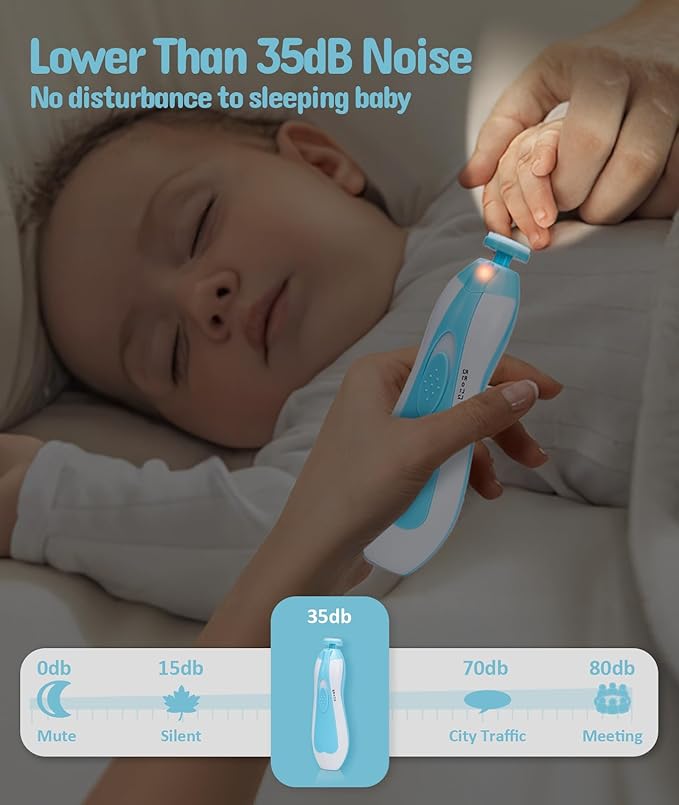 Baby Healthcare and Grooming Kit, Electric Safety Nail Trimmer Baby Nursery Kit, Newborn Care Kits with Hair Brush Comb for Newborn Infant Toddlers Baby Boys Girls Kids, Baby Shower Gifts