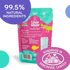 Mobi Little Whale Bubble Bath, Tropical Fruity Raspberry Scent Kids Body Wash, Gentle Moisturizing Tub Foam for All Skin Type, GMO-Free, Stain-Free, Fun Pink Color, 8 fl oz