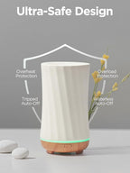 InnoGear 150ml Ceramic Oil Diffuser, Handcrafted Stone Essential Oil Diffuser Aromatherapy Diffusers Ultrasonic Cool Mist Humidifier Vaporizor with 2 Mist Modes Waterless Auto Off for Room Office Home