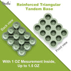 Baby Food Storage Container - 1.5oz x 12 Pods Silicone Freezer Tray with Lid for Homemade Baby Food, Fruit Purees, Vegetable & Breast Milk (Green)