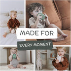 Silicone Sippy Cups with Easy Grip Transition Handles and a Soft Spout. A Non Txoic No Spill Unbreakable Training Cup. 150ml/5oz |2-PACK Sandy Shore & Green Checkers|