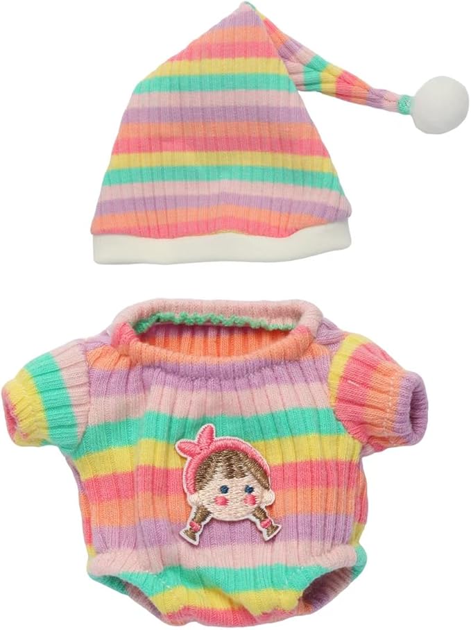 15CM Collectible Doll Clothes.17cm Mini Doll Clothing Set.Exquisite Handmade.Suitable for Small Collectible Dolls. (Dresses/Casual Wear/Holiday Outfits) (Doll Suitable for Sitting Posture)(Style A)