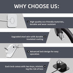 Refrigerator Lock 2 Packs, Baby Proofing Fridge Locks with Silicone Wire Protection & Key - Easy Install Surface-Friendly for Freezer & Refrigerator, Black & White