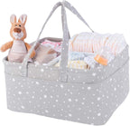 Baby Diaper Caddy Organizer Storage Basket for Girl Boy Shower Gifts Portable Large Nursery Holder Tote for Changing Table or Car Newborn Essentials Baby Registry Must Haves Item…