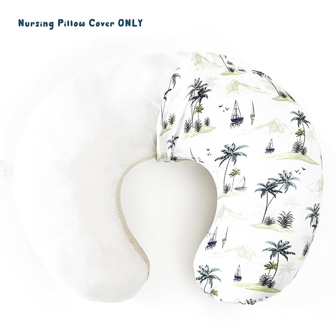 GRSSDER Nursing Pillow Cover Stretchy Minky Removable Nursing Covers for Breastfeeding Pillows, Ultra Soft Comfortable Slipcover for Boy and Girls, Sunny Holiday