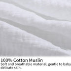 Onacosht Muslin Nursing Pillow Cover Soft 100% Cotton Feeding Pillow Slipcover Fits Standard Infant Nursing Pillow for Boy and Girl, White