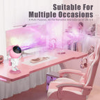 Astronaut Galaxy Projector Night Light with Timer and Remote - AceGamer Star Starry Nebula LED Lamp, Gift for Kids and Adults for Bedroom, Christmas, Birthday, Valentine's Day etc. (Pink-White)