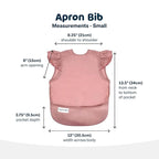 Tiny Twinkle Mess Proof Baby Bib - Waterproof & Lightweight Baby-Led Weaning Apron | 100% Recycled Polyester, Easy Clean & Machine Washable (Taupe, Small 6-24 Months)