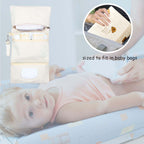 Baby Bag Organizer, Waterproof Mini Diaper Bag, Foldable Mom Travel Set, Diaper Organizer, with Gift for Baby Shower (Bear)